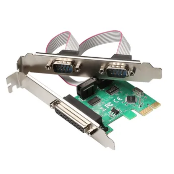 

PCI express 2 Serial and 1 parallel port Card RS232 Printer port PCIe PCI-e Card chipest CH382L wholesale