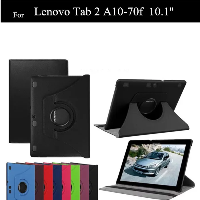 Чехол-подставка для Lenovo Tab2 Tab3 A10-70F A10-70L X70F X70M X70N кожаный с рисунком личи + пленки |