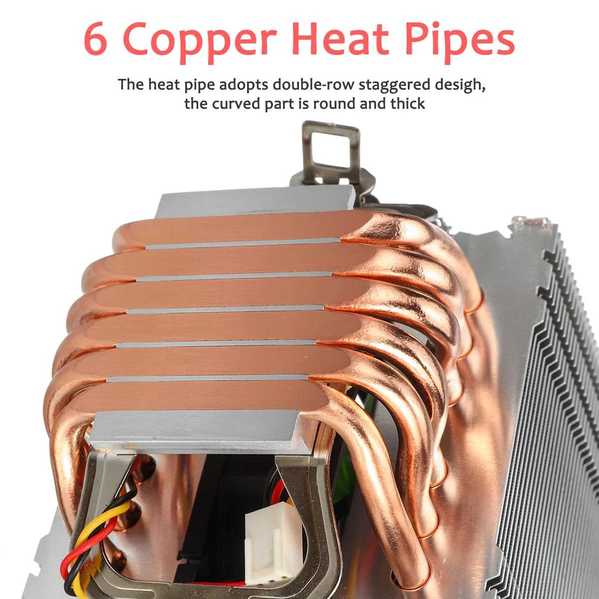 6 с тепловым стержнем Heat pipe 3 Pin одиночный вентилятор Процессор охлаждающий вентилятор охлаждения радиатора двойной башенный кулер вентилятор радиатора для Intel LGA 1150/1151/1155 для AMD