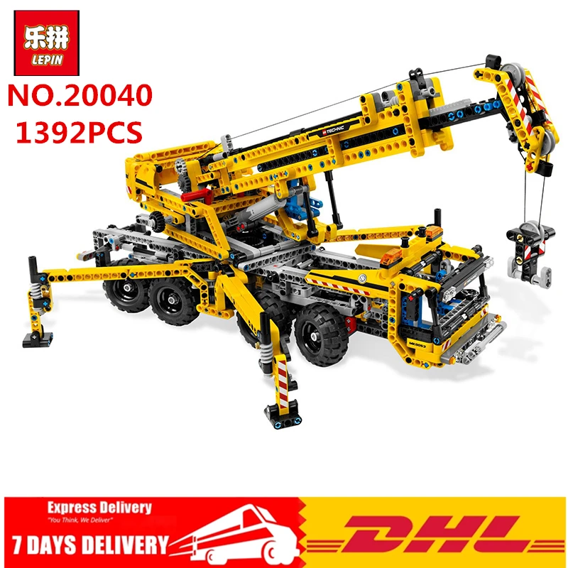 

2018 DHL Lepin 20040 1392Pcs Technic Mechanical Series The Moving Crane Set Educational Building Blocks Bricks Toys Model Gift