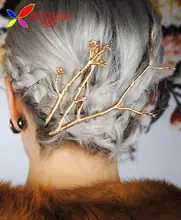 2016 Tree Clip Fashion Novel Designer Vintage Metal Branches Hairpins for Women font b Wedding b