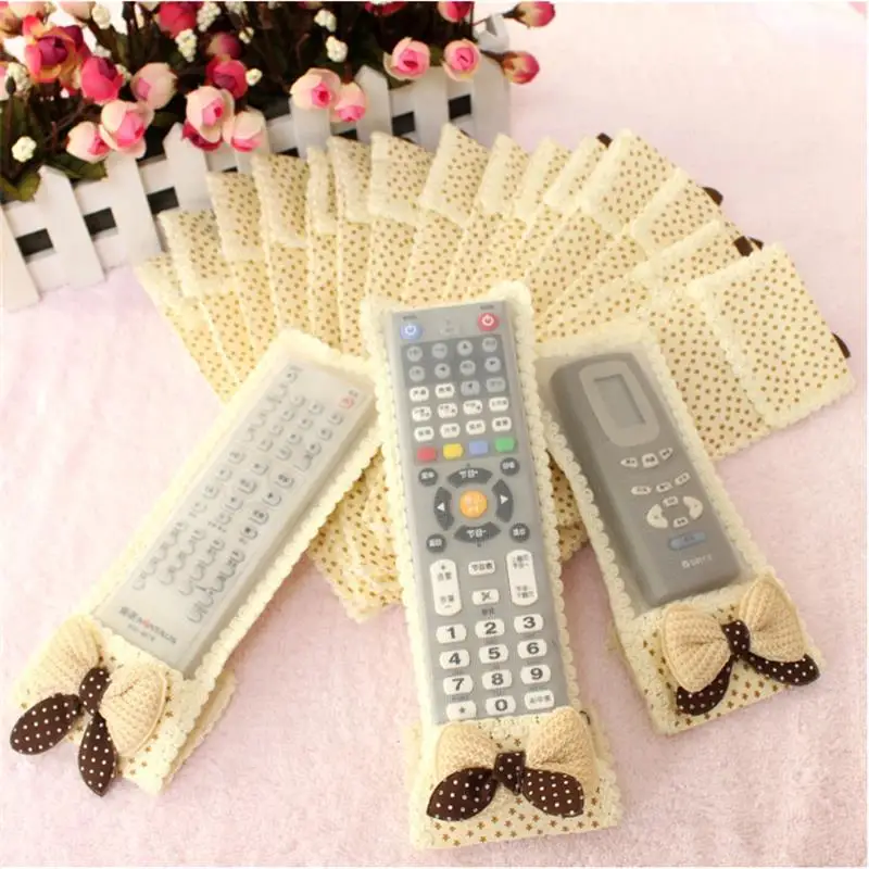 

3Pcs Cloth TV Remote Control Air Conditioning Remote Control Dust Jacket Dust Cover Storage Bag Home Storage Organization 6ZA006