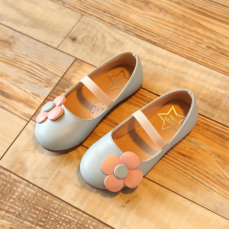 2018 New Fashion Cute Children Single Shoes Soft Kids Spring Floral