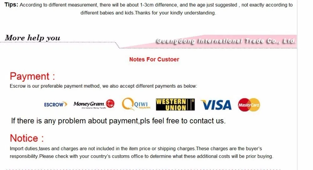 payment and notice