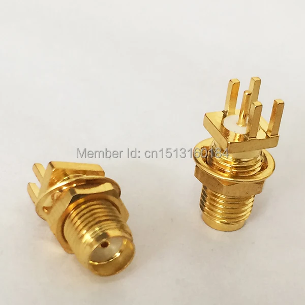 

1pc SMA Female Jack nut RF Coax Modem Convertor Connector end launch PCB mount Straight Goldplated NEW wholesale