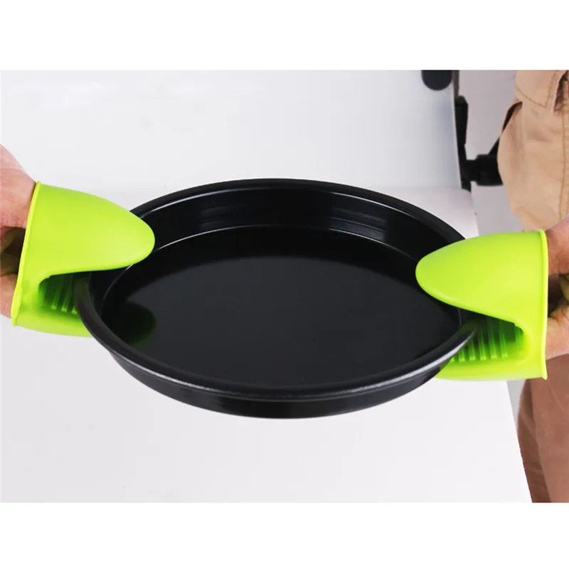 

VOGVIGO Silicone Kitchen Organizer Insulated Heat Pot Clips Microwave Oven Gloves Hot Plate Clip 1 PCS Anti-scald Thicken