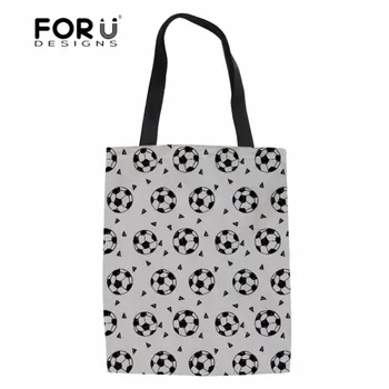 

FORUDESIGNS Women Shopping Bag Balls 3D Print Canvas Tote Bag for Ladies Linen Eco Bag Female Shoulder Bag Travel Storage Bolsa