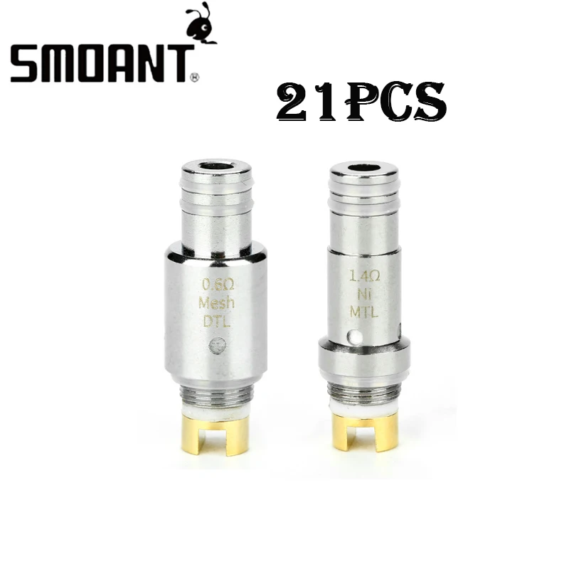 До 21 шт.! Сменная катушка Smoant Pasito RDA для испарителя с частотой 1 5 Ом DTL-сеткой 0 6ом и