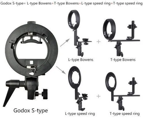 Профессиональный Регулируемый софтбокс Godox для вспышки 80 см* 80 см+ кронштейн типа S для студийной съемки