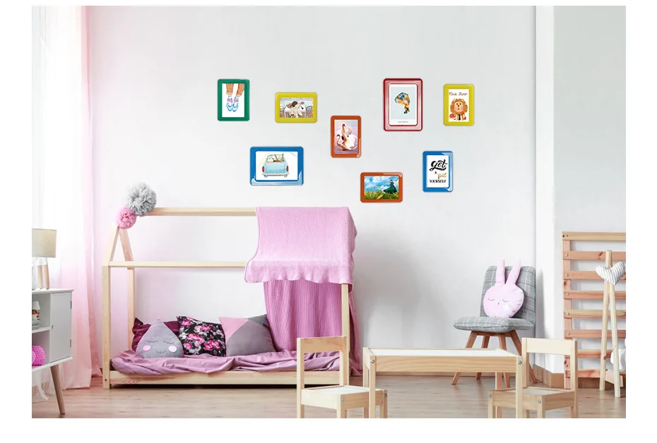 930 Magnetic Photo Frame With Adhesive Crystal Surface Kids Room Wall Decor Magnet Picture Frame_03