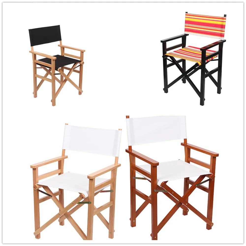 

1pc Casual Directors Chairs Cover Replacement Canvas Simple Solid Seat Covers Set Outdoor Garden QLY9356