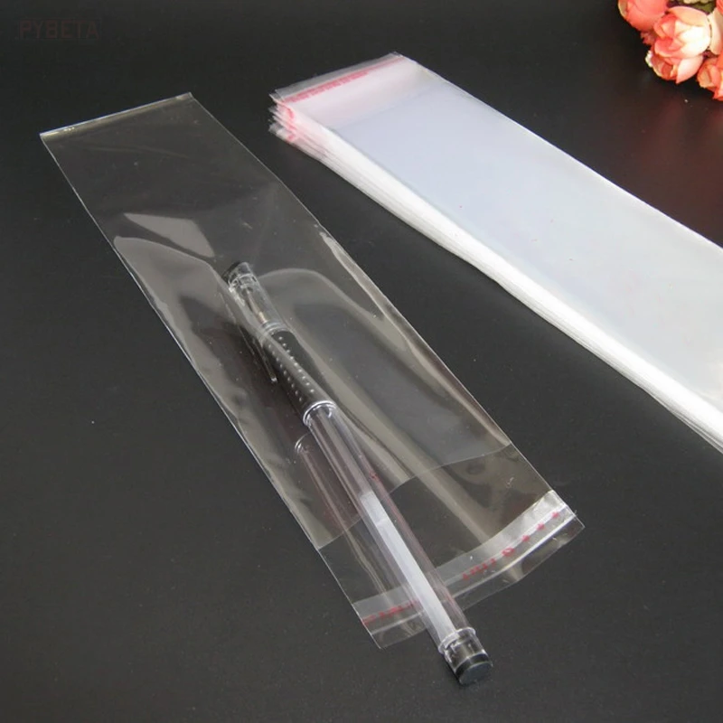1000pcs/lot 7*21cm (7*18cm+3cm) Clear Transparent OPP Self Adhesive