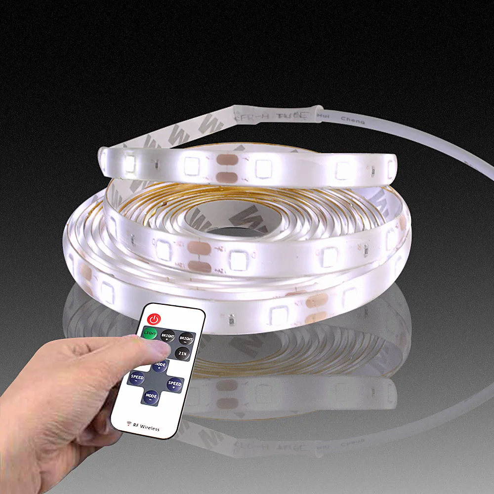 Диммер светодиодные полосы света лампы RF контроллер SMD2835 водонепроницаемый светодиодный свет 1 м 2 м 3 м 4 м 5 м гостиная кухня свет 12 в