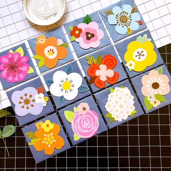

cute flower shaped cards n envelopes,creative gift mini greeting cards for kids