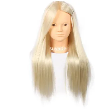 

60CM 85% natural human hair Mannequin Head Hair Maniqui Hairdressing Doll Heads Mannequin Heads Women Hairdress Manikin