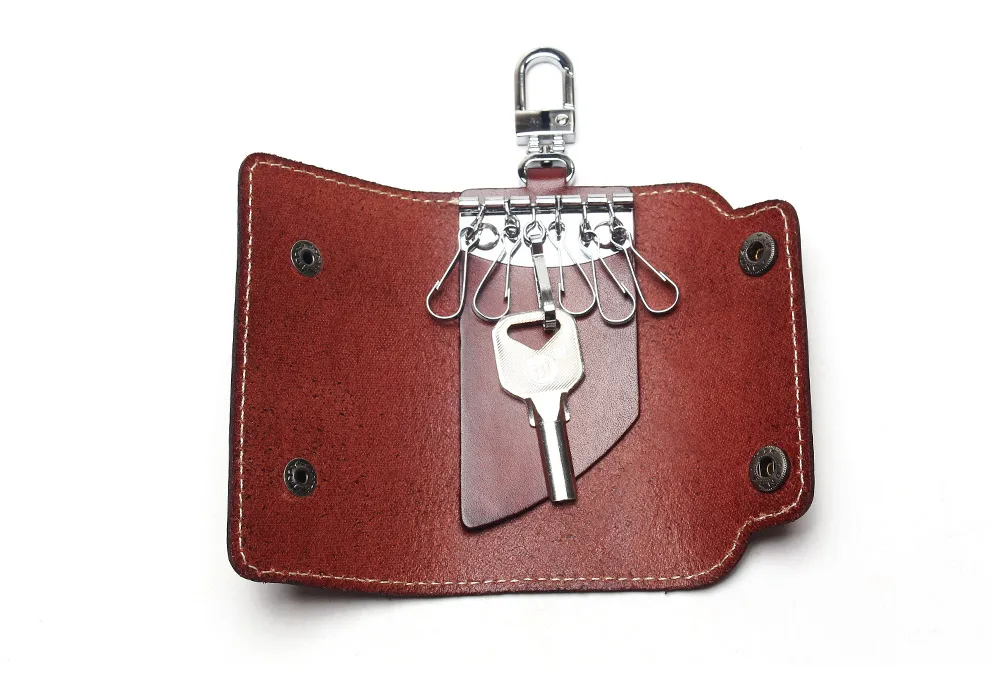 Винтажный кошелек для ключей из натуральной кожи, женские чехлы для ключей на молнии, чехол для ключей, сумка для мужчин, ключница, органайзер для ключей