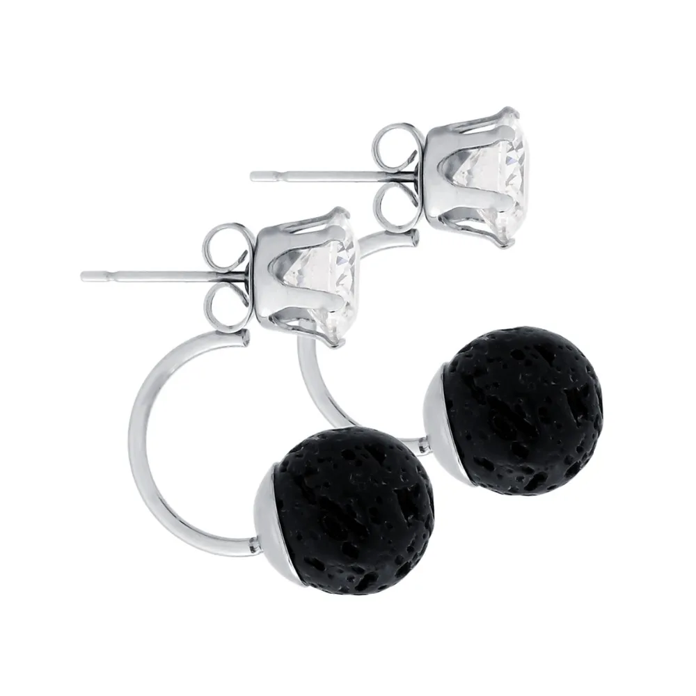 ZP-SS007-4 Lava Diffuser Earrings