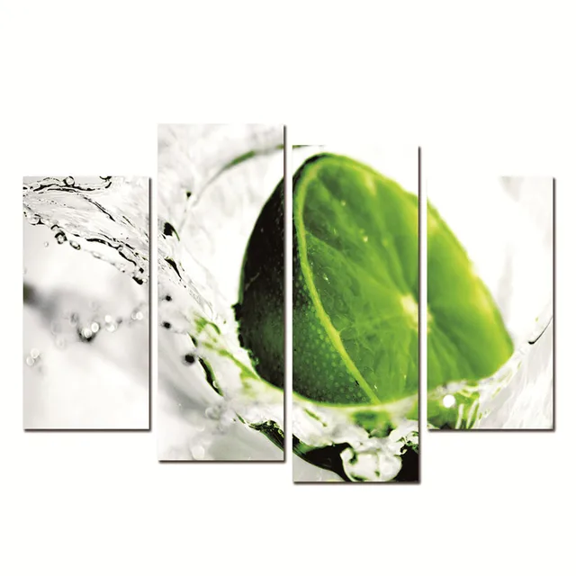 green lemon wall art