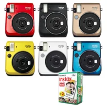 Fujifilm Instax Mini 70 мгновенная пленка камера 6 цветов со стильным плечевым ремнем+ Fuji 20 пленка мгновенная фотография