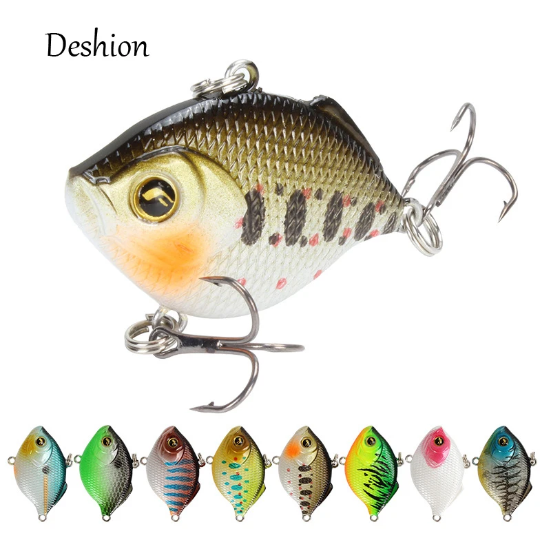 

Deshion 2019 New Fishing Sinking VIB Lure 8.6g 45mm Vibration Vibe Rattle Hooks Baits Crankbaits Wobbler Fishing Jig Wing Tackle