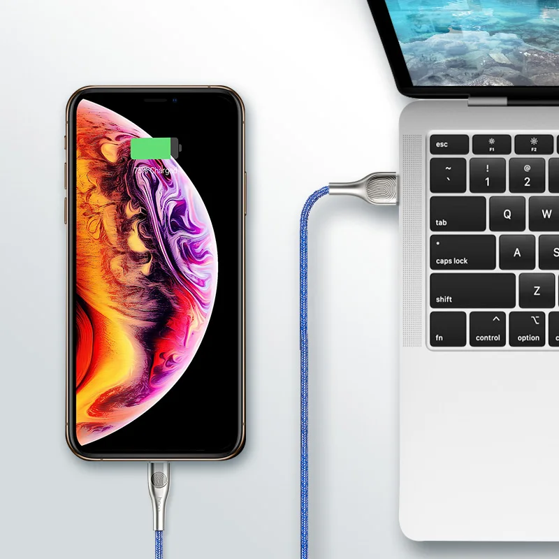 hoco кабель usb для lightning быстрая зарядка передача данных провод для iphone ipad зарядное устройство 2.4a шнур для айфона айпада лайтнинг зарядник прочный юсб провод для зарядки зарядный адаптер на айфон айпад