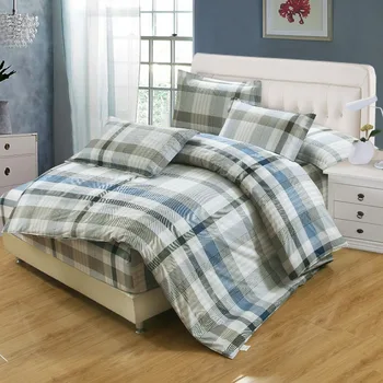 

100% Cotton stripe Bedding set Modern style 4pcs Queen king full twin Size Spring Bed fitted Sheet set Duvet Cover Pillow covers
