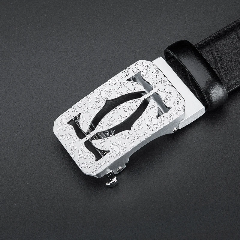 

2019 Luxury Design Men's Belts Hollow Carved Buckle Cowhide Leather Belts For Men Best Gift Waist Belt Man Male Belts ceinture