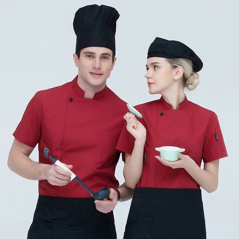 2018 Unisex Bakery Cook Uniform Kitchen Short Sleeve New Restaurant