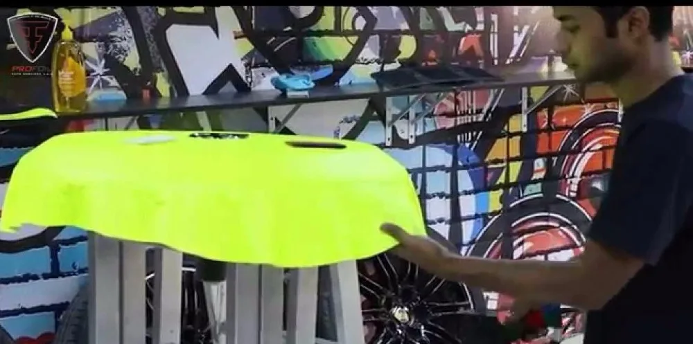 fluorescent yellow car vinyl wrapping film arlon cast vinyl (4)