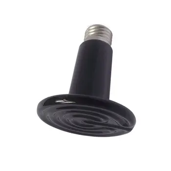 

75mm 25W/50W/70W/100W/150W/200W Top Quality Black Infrared Ceramic Emitter Heat Light Lamp Bulb For Reptile Pet Brooder 220V E27