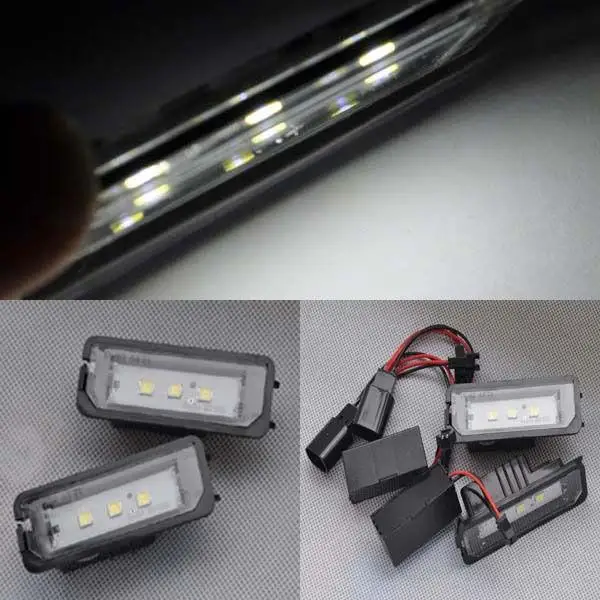 

2x Error Free LED SMD License Plate Light For VW Golf 6 VI 5 V GTI GT R R32 1K TSI TSI leon