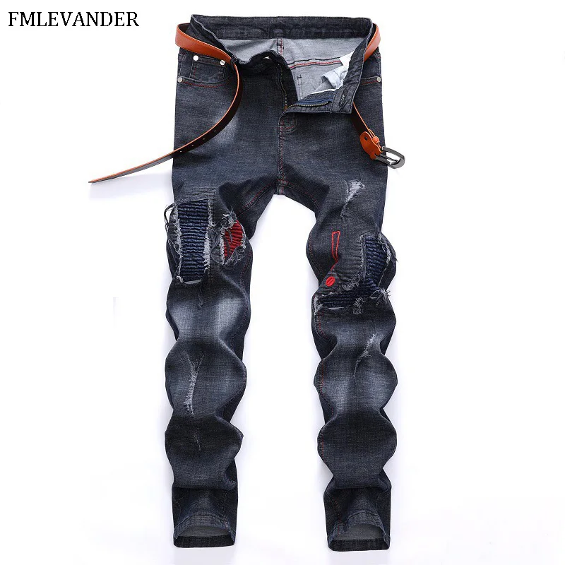

High Quality Plus Size 42 Special Design Denim Jeans Straight Pants Stretch Denim Jeans Man