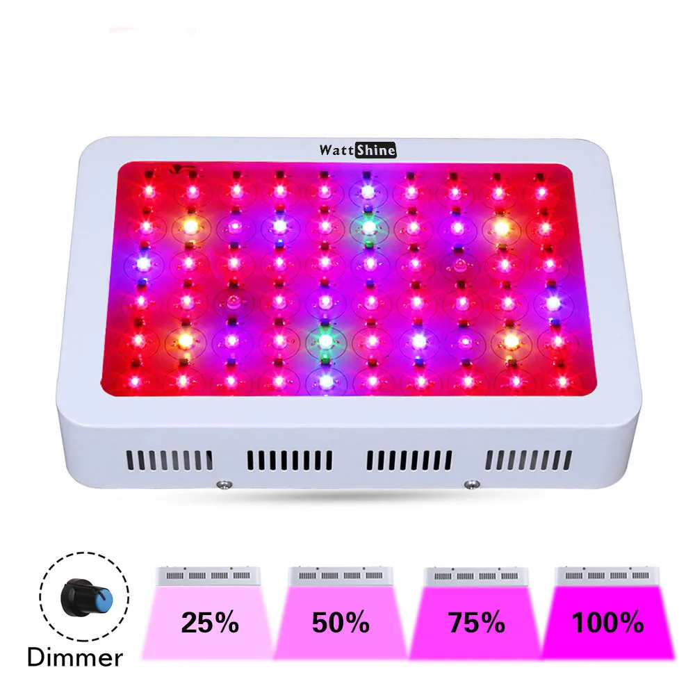Dimmer 300W led grow light Double chips hydroponics lighting Full spectrum Herbs Flowers Medicine Veg Bloom Growth Greenhouse (110)