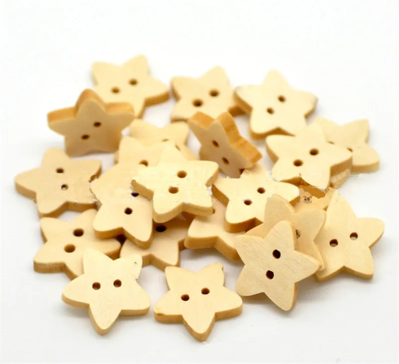 13-13mm-Natural-Wood-Sewing-Buttons-Scrapbooking-Stars-Shape-2-Holes-Wood-Children-DIY-Craft-Accessory