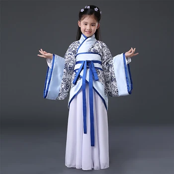 

Girls Ancient Chinese Traditional National Chinese Costume Hanfu Dress Princess Children Cosplay China Clothing Folk Kids DN2125