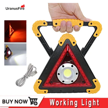 

Portable Spotlight Led Work Light COB Flood Lamp USB Rechargeable 18650 Battery Camping Latern Lamp LED Traffic Warning Lighting