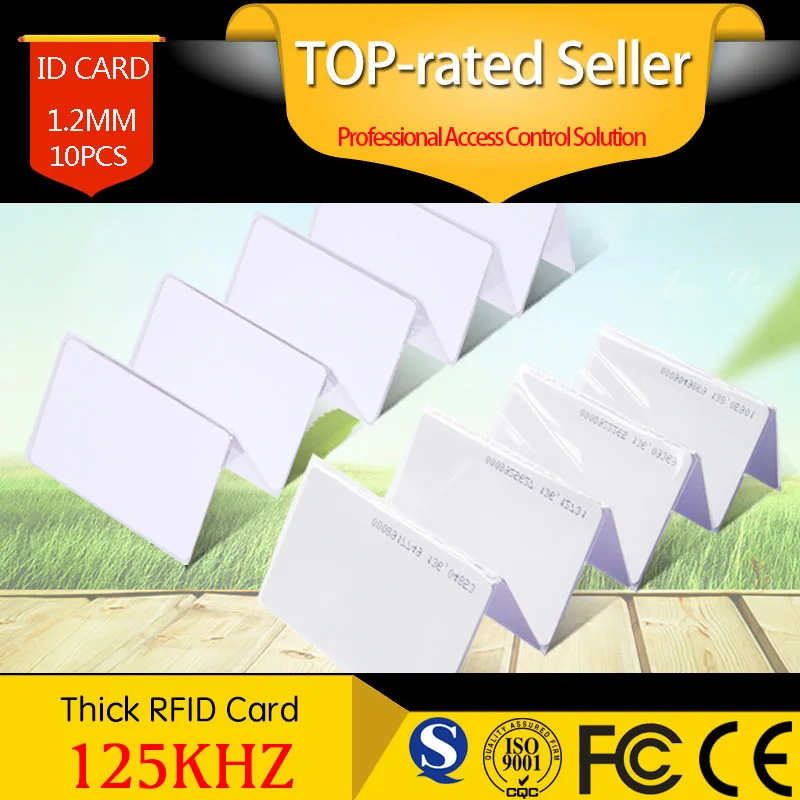 Realhelp 10pcs EM4100/EM4102 RFID Card 125Khz ID Cards Door Control Entry Access EM Card Smart Card 125khz em id card abs material invisible rfid smart hidden cabinet drawer lock long sensing distance no need open hole