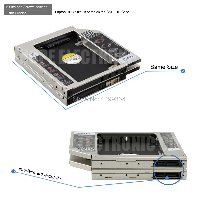 Адаптер для ASUS K42J K43SJ X84H X44HA83S A43S X42S SATA 3 0 2 й HDD Caddy SSD толщина 12 7 мм Optibay|thick| |