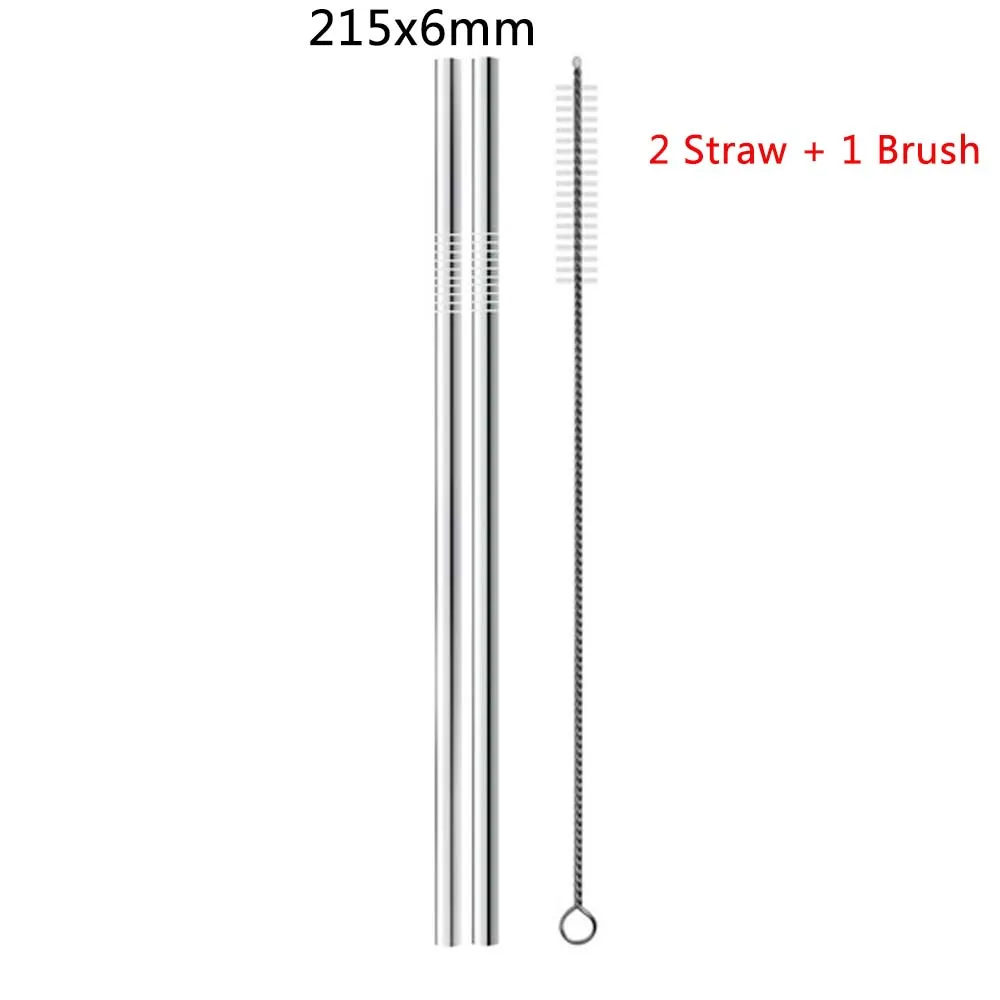1-11 шт./лот многоразовая соломинка из нержавеющей стали металлическая соломинка с чистящей щеткой для кружек соломинки домашние вечерние аксессуары для бара - Цвет: 3