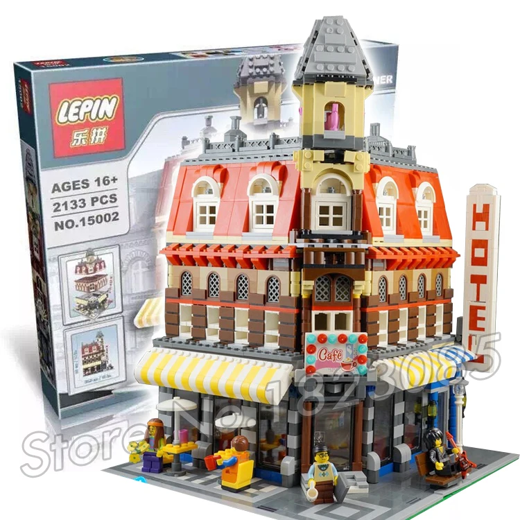 2133pcs font b New b font 15002 Make Create Cafe Corner Hall DIY Model Building Blocks