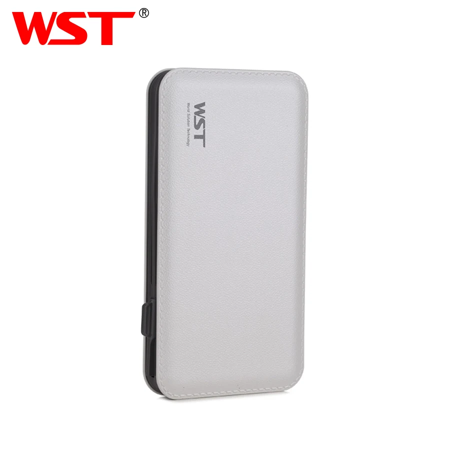 WST 12000mAh портативный внешний аккумулятор для мобильного телефона, внешний аккумулятор для iPhone, samsung, зарядное устройство - Цвет: Белый