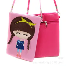 Super Mignon de Bande Dessinée Fille Dames diagonale couronne sac vertical