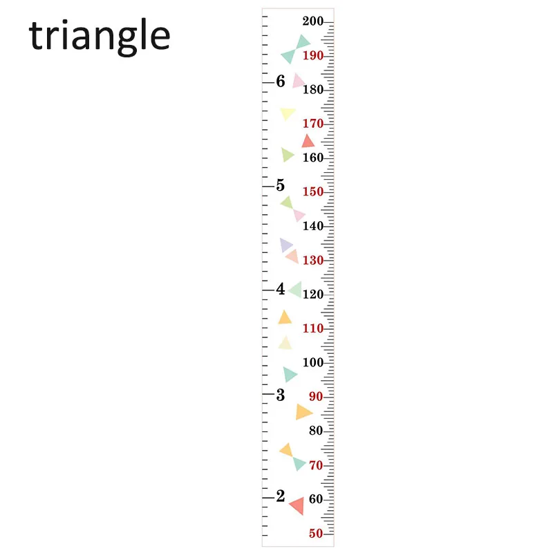 1 шт. деревянные наклейки на стену домашние настенные декорации детский график роста детей декор для детского сада детская измерительная линейка высоты портативный - Цвет: triangle
