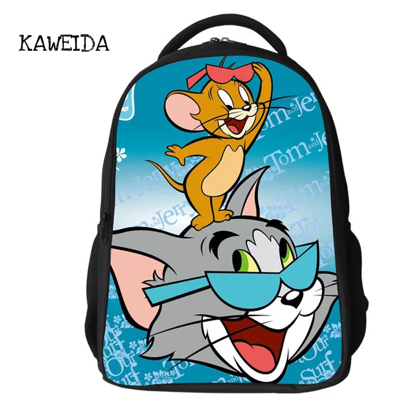 

Famous Cartoon Character TOM and JERRY Printing School Backpack Bag Kids Large Schoolbag Bookbag Bagpack for Boys Girls 2019 new