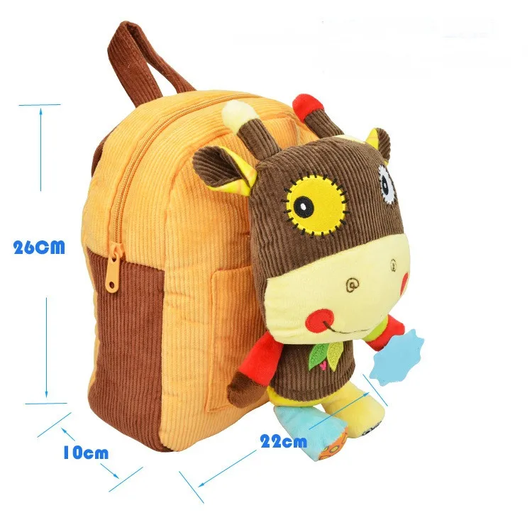 Новое поступление игрушки для детей мультяшный плюшевый рюкзак стерео милый младенческий животное пакет для конфет Дети школьный