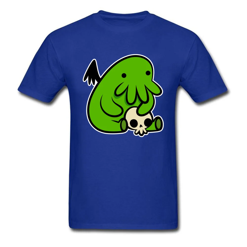 Baby Cthulhu Men Slim Fit Birthday Tops T Shirt Crewneck NEW YEAR DAY Pure Cotton T-shirts Normal Short Sleeve Tee Shirt Baby Cthulhu blue