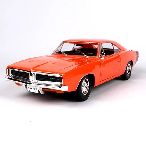 Maisto 1:18 литой под давлением автомобиль 1969 зарядное устройство R/T мышечные автомобили 1:18 сплав автомобиль металлический автомобиль коллекционные модели игрушки для подарка - Цвет: Оранжевый
