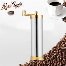 Stainless Hand-cranked Espresso Coffee Grinder Portable Washable Grinder Coffee Beans Powder Ceramic Grinding Coffee Accessories jiqi automatic coffee beans grinder rapid grinding beautiful and durable black various ingredients 50g hand coffee maker
