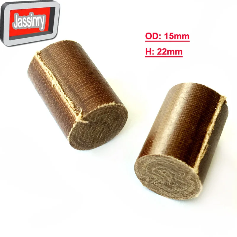 Solid Core Od15mm Bakelite Pool Cue Ferrules 22mm Length Brown Billiards Cue Tubes Billiard