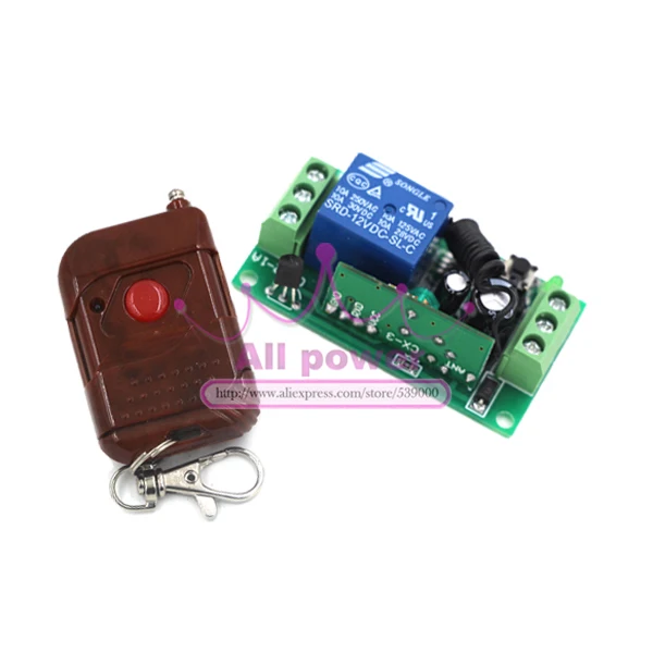 

2015 New Design DC 12V 1CH Small Channel Wireless Remote Control Radio Switch 433mhz Transmitter Receiver 200m